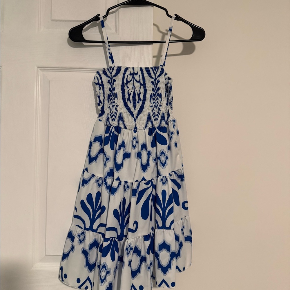 Blue and White Kids Dress